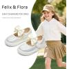 imageFelix ampamp Flora ToddlerLittle Kid Girls Running Shoes Glitter Sneakers Princess Fashion Casual Sports ShoesBs822white