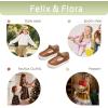 imageFelix ampamp Flora ToddlerLittle Kid Girls Running Shoes Glitter Sneakers Princess Fashion Casual Sports ShoesBs829brown