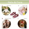 imageFelix ampamp Flora ToddlerLittle Kid Girls Running Shoes Glitter Sneakers Princess Fashion Casual Sports ShoesBs829burgundy