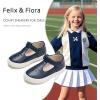 imageFelix ampamp Flora ToddlerLittle Kid Girls Running Shoes Glitter Sneakers Princess Fashion Casual Sports ShoesBs829navy Blue