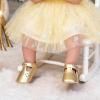 imageSoft Sole Baby Dress Shoes  Infant Baby Walking Shoes Moccasinss Rubber Sole Crib ShoesBn40gold