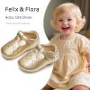 imageSoft Sole Baby Dress Shoes  Infant Baby Walking Shoes Moccasinss Rubber Sole Crib ShoesBn40gold