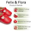 imageSoft Sole Baby Dress Shoes  Infant Baby Walking Shoes Moccasinss Rubber Sole Crib ShoesBn40red