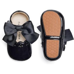 imageFelix ampamp Flora Baby Dress Shoes  Infant Baby Girls Mary Jane Flats Moccasinss Soft Sole Walking Crib ShoesBn34black