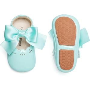 imageFelix ampamp Flora Baby Dress Shoes  Infant Baby Girls Mary Jane Flats Moccasinss Soft Sole Walking Crib ShoesBn34green