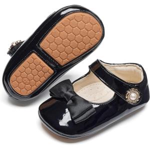 imageFelix ampamp Flora Baby Dress Shoes  Infant Baby Girls Mary Jane Flats Moccasinss Soft Sole Walking Crib ShoesBn35black