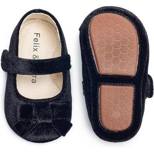 imageFelix ampamp Flora Soft Sole Baby Shoes  Infant Baby Walking Shoes Moccasinss Rubber Sole Crib ShoesBn41black