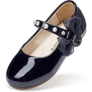 imageFelix ampamp Flora Toddler Girl Dress Shoes  Flower Girl Ballet Flats School Wedding PartyBf13pl Black