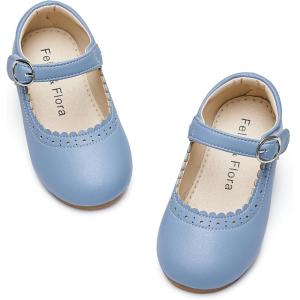 imageFelix ampamp Flora Toddler Girl Dress Shoes  Flower Girl Ballet Flats School Wedding PartyBf19light Blue