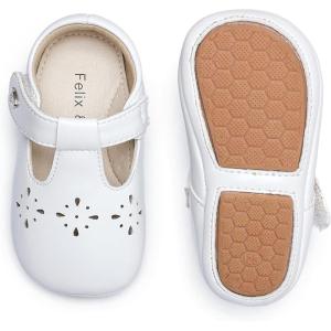 imageSoft Sole Baby Dress Shoes  Infant Baby Walking Shoes Moccasinss Rubber Sole Crib ShoesBn40white