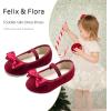 imageFelix ampamp Flora Toddler Flower Girl Dress Shoes  Girl Ballet Flats Party School Shoes WeddingB803burgundy