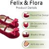 imageFelix ampamp Flora Toddler Flower Girl Dress Shoes  Girl Ballet Flats Party School Shoes WeddingB803burgundy