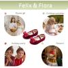 imageFelix ampamp Flora Toddler Flower Girl Dress Shoes  Girl Ballet Flats Party School Shoes WeddingB803burgundy