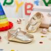 imageSoft Sole Baby Dress Shoes  Infant Baby Walking Shoes Moccasinss Rubber Sole Crib ShoesB8725bright Gold