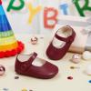 imageSoft Sole Baby Dress Shoes  Infant Baby Walking Shoes Moccasinss Rubber Sole Crib ShoesB8725burgundy
