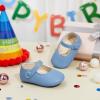 imageSoft Sole Baby Dress Shoes  Infant Baby Walking Shoes Moccasinss Rubber Sole Crib ShoesB8725light Blue