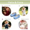 imageSoft Sole Baby Dress Shoes  Infant Baby Walking Shoes Moccasinss Rubber Sole Crib ShoesB8725light Blue