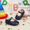 imageSoft Sole Baby Dress Shoes  Infant Baby Walking Shoes Moccasinss Rubber Sole Crib ShoesB8725navy Blue