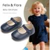 imageSoft Sole Baby Dress Shoes  Infant Baby Walking Shoes Moccasinss Rubber Sole Crib ShoesB8725navy Blue