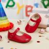 imageSoft Sole Baby Dress Shoes  Infant Baby Walking Shoes Moccasinss Rubber Sole Crib ShoesB8725red