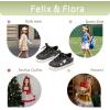 imageFelix ampamp Flora ToddlerLittle Kid Girls Running Shoes Sports Sneakers Princess Casual Glitter ShoesBs819glitter Black