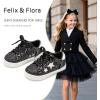 imageFelix ampamp Flora ToddlerLittle Kid Girls Running Shoes Sports Sneakers Princess Casual Glitter ShoesBs819glitter Black
