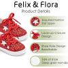 imageFelix ampamp Flora ToddlerLittle Kid Girls Running Shoes Sports Sneakers Princess Casual Glitter ShoesBs819glitter Red