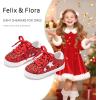 imageFelix ampamp Flora ToddlerLittle Kid Girls Running Shoes Sports Sneakers Princess Casual Glitter ShoesBs819glitter Red
