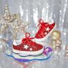 imageFelix ampamp Flora ToddlerLittle Kid Girls Running Shoes Sports Sneakers Princess Casual Glitter ShoesBs819glitter Red