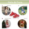 imageFelix ampamp Flora ToddlerLittle Kid Girls Running Shoes Sports Sneakers Princess Casual Glitter ShoesBs819glitter Red