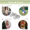 imageFelix ampamp Flora ToddlerLittle Kid Girls Running Shoes Sports Sneakers Princess Casual Glitter ShoesBs819glitter Silver