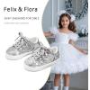 imageFelix ampamp Flora ToddlerLittle Kid Girls Running Shoes Sports Sneakers Princess Casual Glitter ShoesBs819glitter Silver