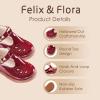 imageFelix ampamp Flora Toddler Little Girl Mary Jane Dress Shoes  Ballet Flats for Easter Flower Girl Party School ShoesB345burgundy