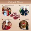 imageFelix ampamp Flora Toddler Little Girl Mary Jane Dress Shoes  Ballet Flats for Easter Flower Girl Party School ShoesB345burgundy