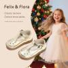 imageFelix ampamp Flora Toddler Little Girl Mary Jane Dress Shoes  Ballet Flats for Easter Flower Girl Party School ShoesB345gold
