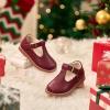 imageFelix ampamp Flora Toddler Little Girl Mary Jane Dress Shoes  Ballet Flats for Easter Flower Girl Party School ShoesB348burgundy
