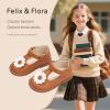 imageFelix ampamp Flora Toddler Little Girl Mary Jane Dress Shoes  Ballet Flats for Easter Flower Girl Party School ShoesB435brown