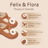 imageFelix ampamp Flora Toddler Little Girl Mary Jane Dress Shoes  Ballet Flats for Easter Flower Girl Party School ShoesB435brown
