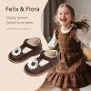 imageFelix ampamp Flora Toddler Little Girl Mary Jane Dress Shoes  Ballet Flats for Easter Flower Girl Party School ShoesB435chocolate