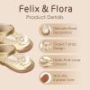 imageFelix ampamp Flora Toddler Little Girl Mary Jane Dress Shoes  Ballet Flats for Easter Flower Girl Party School ShoesB435gold