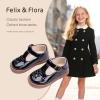 imageFelix ampamp Flora Toddler Little Girl Mary Jane Dress Shoes  Ballet Flats for Easter Flower Girl Party School ShoesB438pl Black