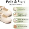 imageFelix ampamp Flora Toddler Flower Girl Dress Shoes  Baby Girl Ballet Mary Jane Flats for Party School WeddingB902beige