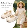 imageFelix ampamp Flora Toddler Flower Girl Dress Shoes  Baby Girl Ballet Mary Jane Flats for Party School WeddingB902beige