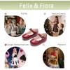 imageFelix ampamp Flora Toddler Flower Girl Dress Shoes  Baby Girl Ballet Mary Jane Flats for Party School WeddingB902burgundy