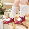 imageFelix ampamp Flora Toddler Flower Girl Dress Shoes  Baby Girl Ballet Mary Jane Flats for Party School WeddingB902burgundy