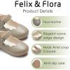 imageFelix ampamp Flora Toddler Flower Girl Dress Shoes  Baby Girl Ballet Mary Jane Flats for Party School WeddingB902grey
