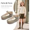 imageFelix ampamp Flora Toddler Flower Girl Dress Shoes  Baby Girl Ballet Mary Jane Flats for Party School WeddingB902grey