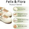 imageFelix ampamp Flora Toddler Flower Girl Dress Shoes  Baby Girl Ballet Mary Jane Flats for Party School WeddingB902ivory White