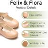 imageFelix ampamp Flora Toddler Flower Girl Dress Shoes  Baby Girl Ballet Mary Jane Flats for Party School WeddingB902nude
