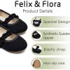 imageFelix ampamp Flora Toddler Little Girls Dress Shoes  Flower Girls Mary Jane Flats Ballet Shoes Party WeddingBf22black